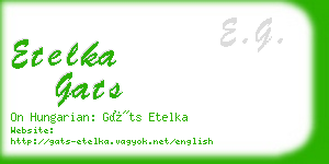etelka gats business card